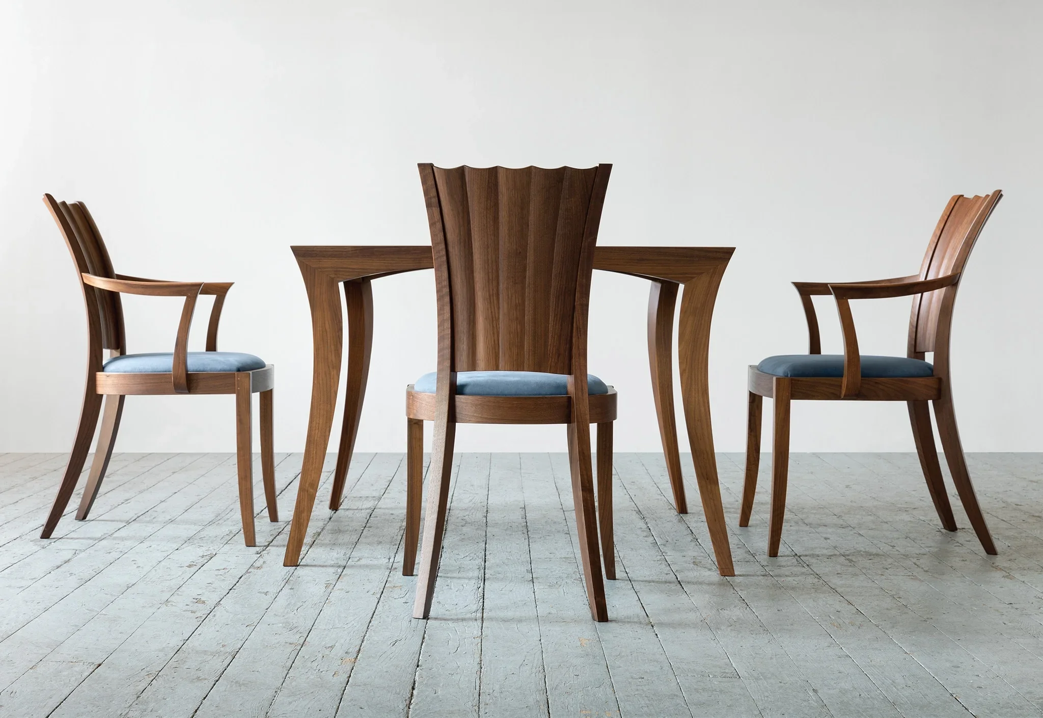 Side Chair - The hourglass lines of the – seen in the hand-carved convex and concave curves of its distinctive back
