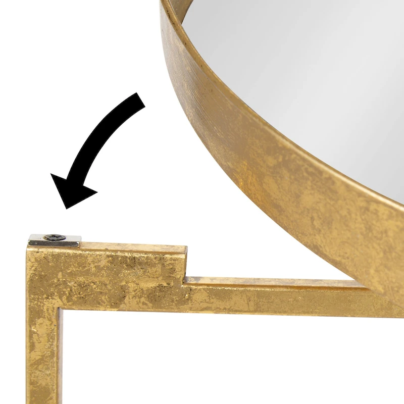 Kate and Laurel Celia Round Metal Side Table - 18.25x18.25x22