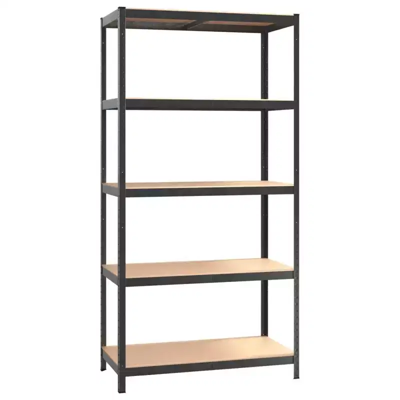 vidaXL 5-Tier Heavy-duty Shelf Steel&Engineered Wood, Gray