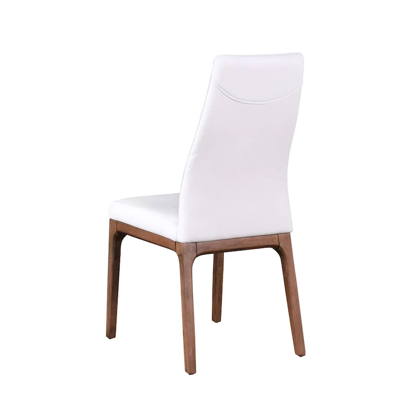 Somette Modern Contour Back Side Chair with Wood Base, Set of 2