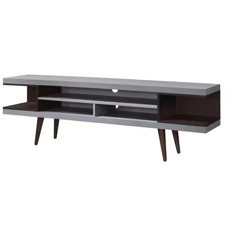Wood TV Stand 70.87''W with 5 Storage Shelves
