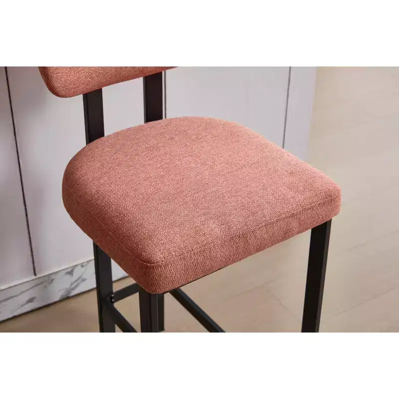 Upholstered Boucle Dining Chairs Set of 2 – Multiple Colors, Metal Legs