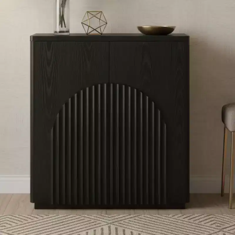 Modern Sideboard Buffet Cabinet with Wave Design