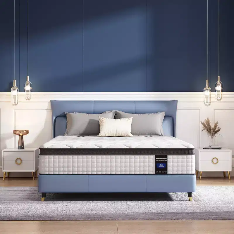 Kescas Premium 8 inch Medium Firm Hybrid Mattress - Compatible with Platform Bed, Box Spring, or Slat Base