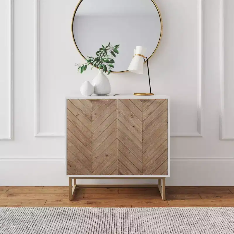 Enloe Wood 2 Door Storage Cabinet - Nathan James