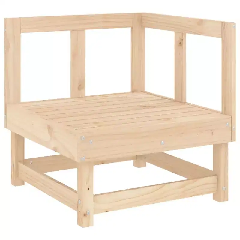 vidaXL Garden Lounge Set Natural Pine Solid Pine Wood Large Modular