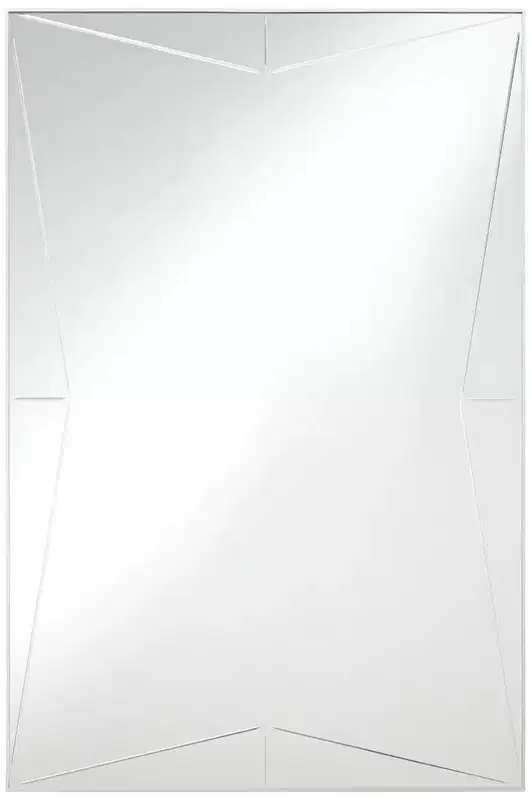 Possini Euro Design Relevei Rectangular Vanity Decorative Wall Mirror Modern Silver Wood Metal Frame 26 Wide Bathroom Bedroom Home
