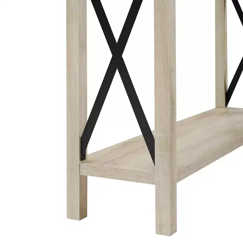 Sophie Rustic Industrial X Frame Entry Table - Saracina Home