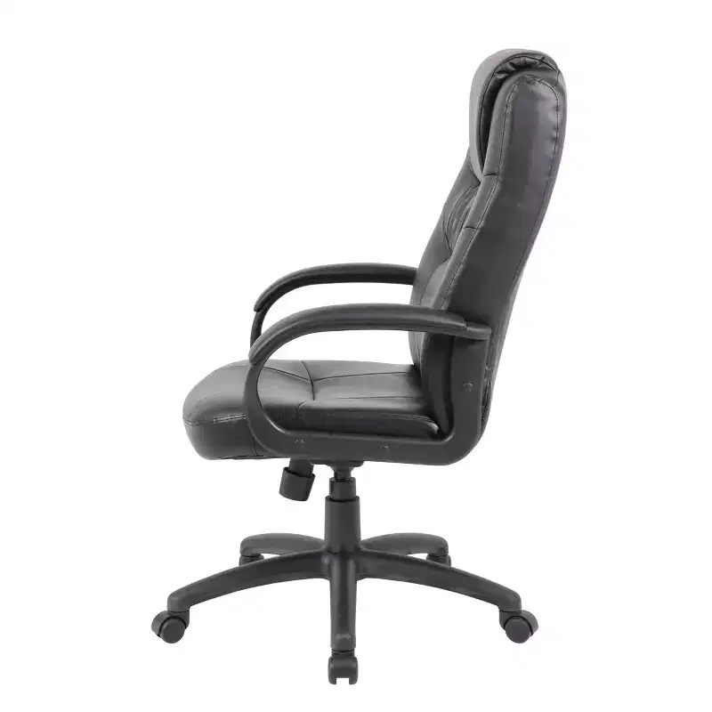 Executive High Back Chair Black -: Ergonomic, Swivel, Adjustable Height, Metal Frame
