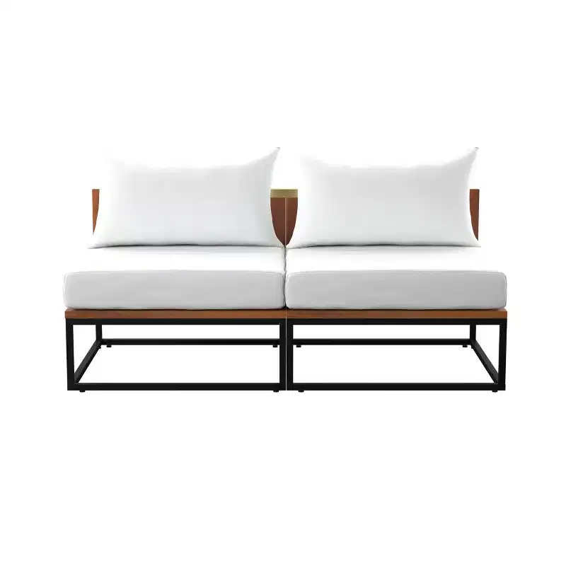Taradale Outdoor Coffee Table with Taradale Outdoor Chair with Cushions - Set of 3 - White - SEI
