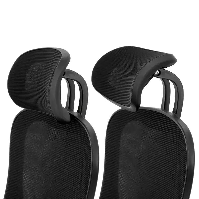 Elama High Back Adjustable Mesh and Fabric Office Chair with Metal Base and Adjustable Head Rest