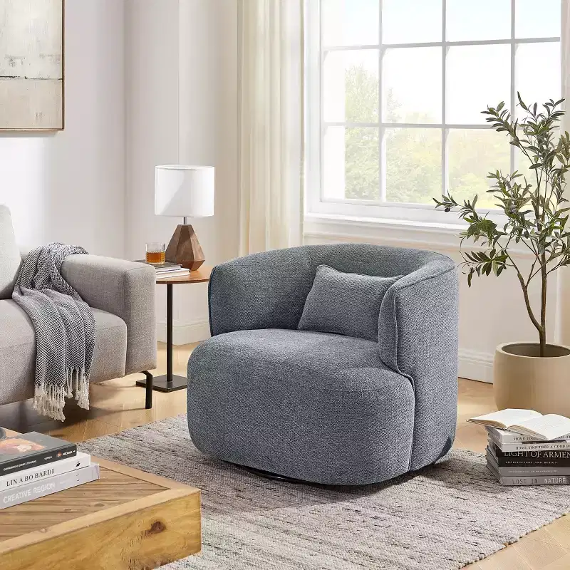 Art Leon Swivel Barrel Accent Chair