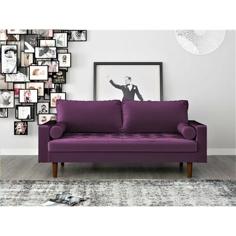 Velvet Mid-century Style Sofa