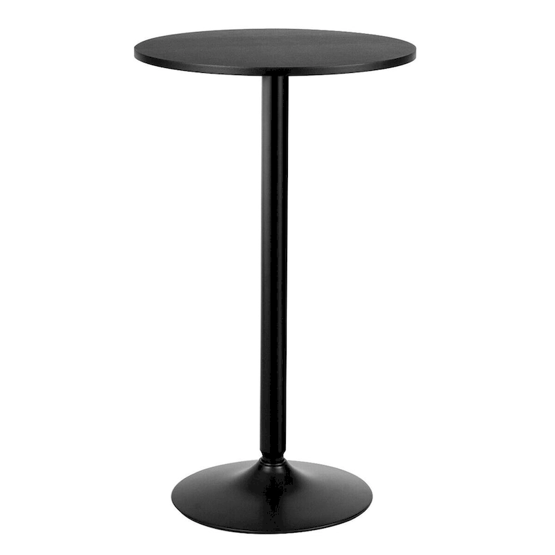 Gymax 3PCS Pub Table Set 24 Round Bar Table & 2 Adjustable Bar