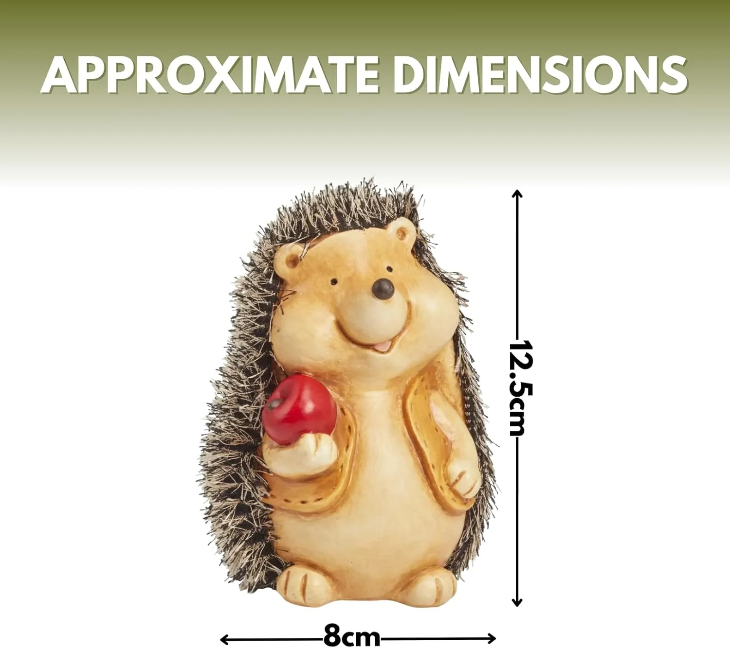 Set of 3 Baby Hedgehog Garden Ornaments Waterproof Resin Animal Figures