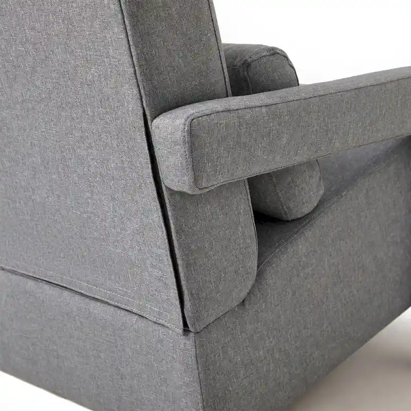 Modern Linen Upholstered Accent Chair with 1 Pillow, Set of 1