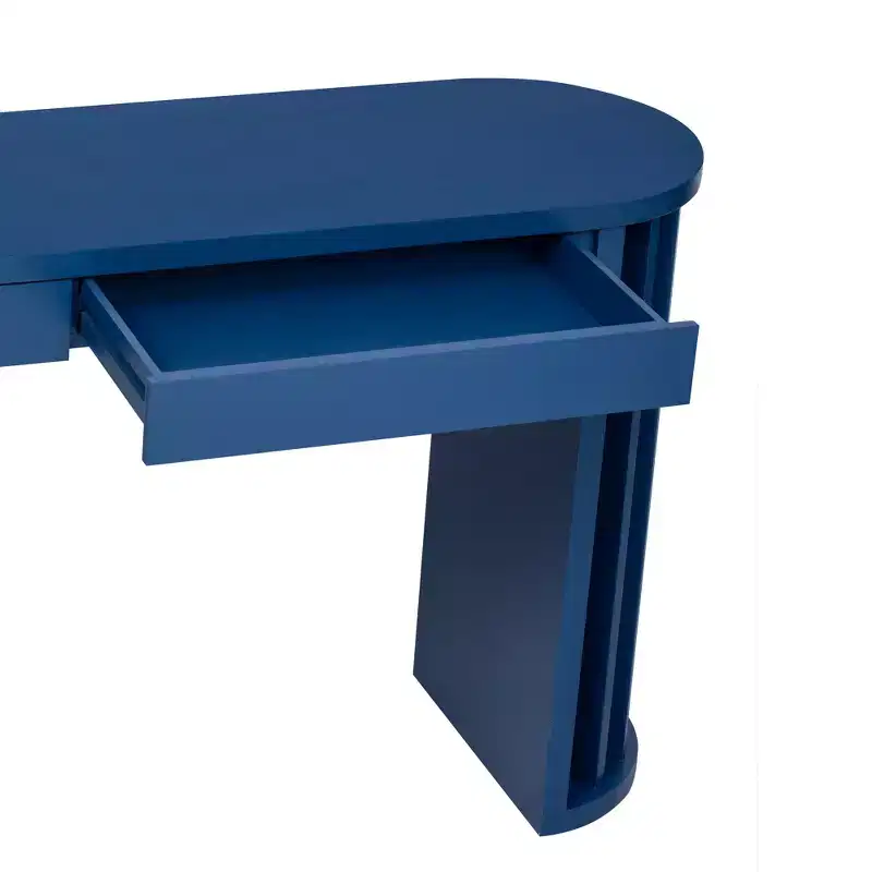 Merax Modern Oval-Edge Console Table with Fan-Shaped Legs