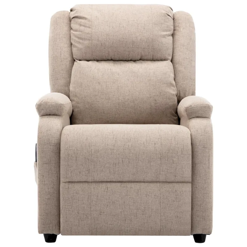 vidaXL Massage Chair Cream Fabric - 71 x 92 x 96 cm
