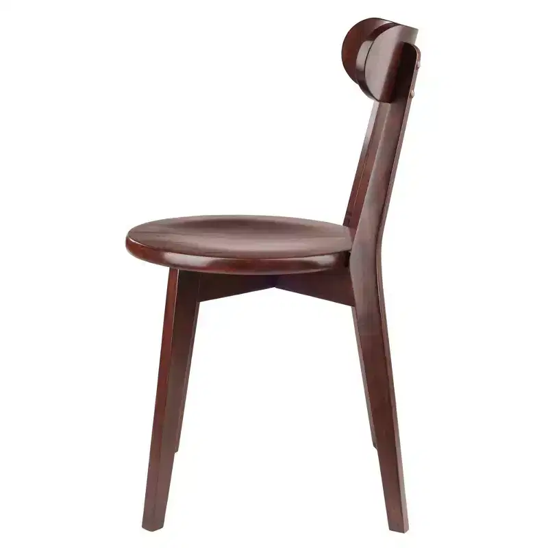 3pc Pauline Dining Sets Walnut - Winsome: Solid Wood, Square Table, 2 Chairs