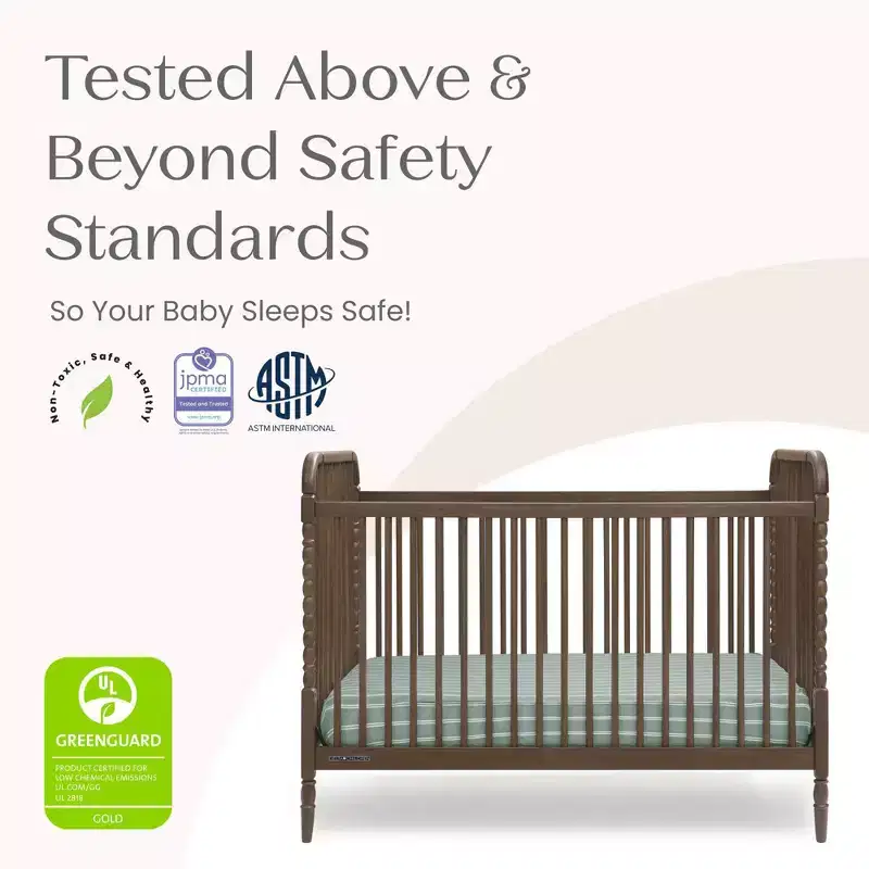 4-in-1 Convertible Crib – Solid Pine, GREENGUARD Gold