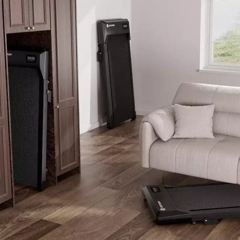 DeerRun Q2 Urban Desk Treadmill Walking Pad with 7% Incline|Compact Under Desk Treadmill