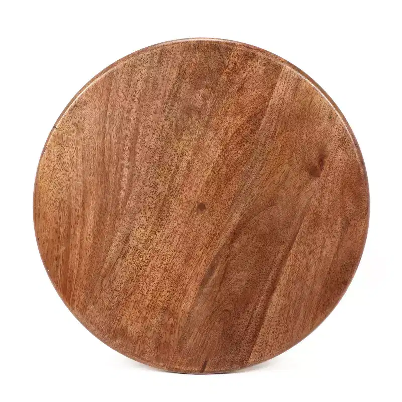 Christopher Knight Home Vera Mango Wood and Metal Round End Table, Gold/Walnut