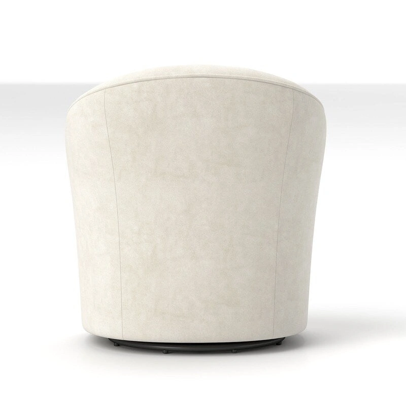 SEYNAR Modern Velvet Upholstered 360 Degree Swivel Barrel Chair with Button Tufted Back Set of 2
