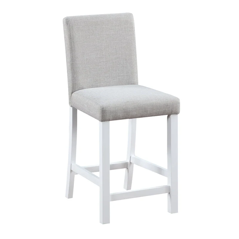 Modern 5-Piece Dining Set with Square Counter Height Table & 4 Upholstered Chairs