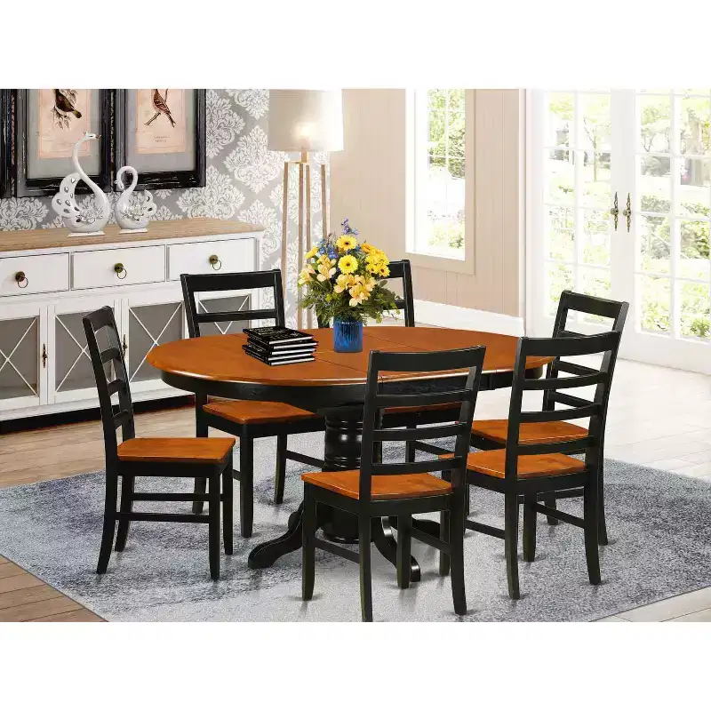 Boho Dining Set - Kitchen Table with Chairs - Modern Farmhouse Style