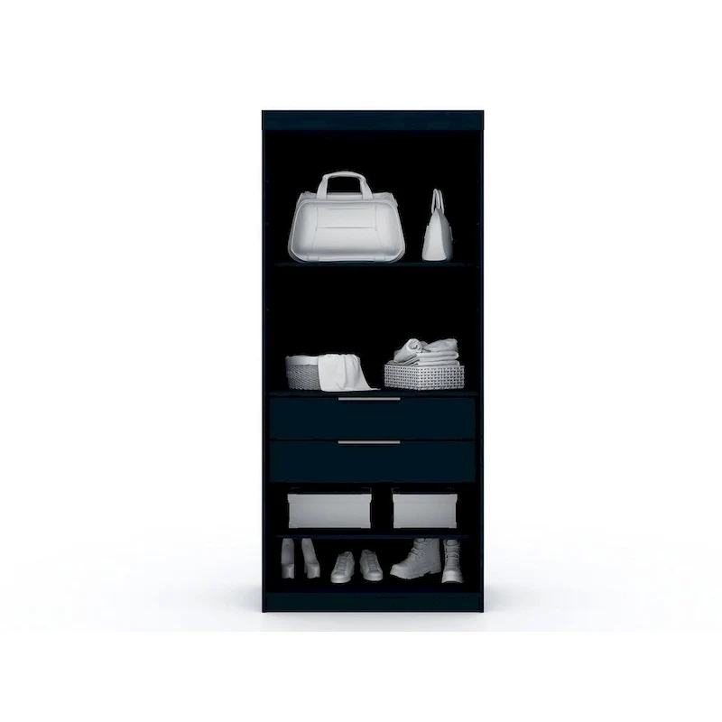 Mulberry 2 Sectional Modern Wardrobe Closet with 4 Drawers