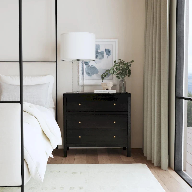 3-Drawer Wood Dresser