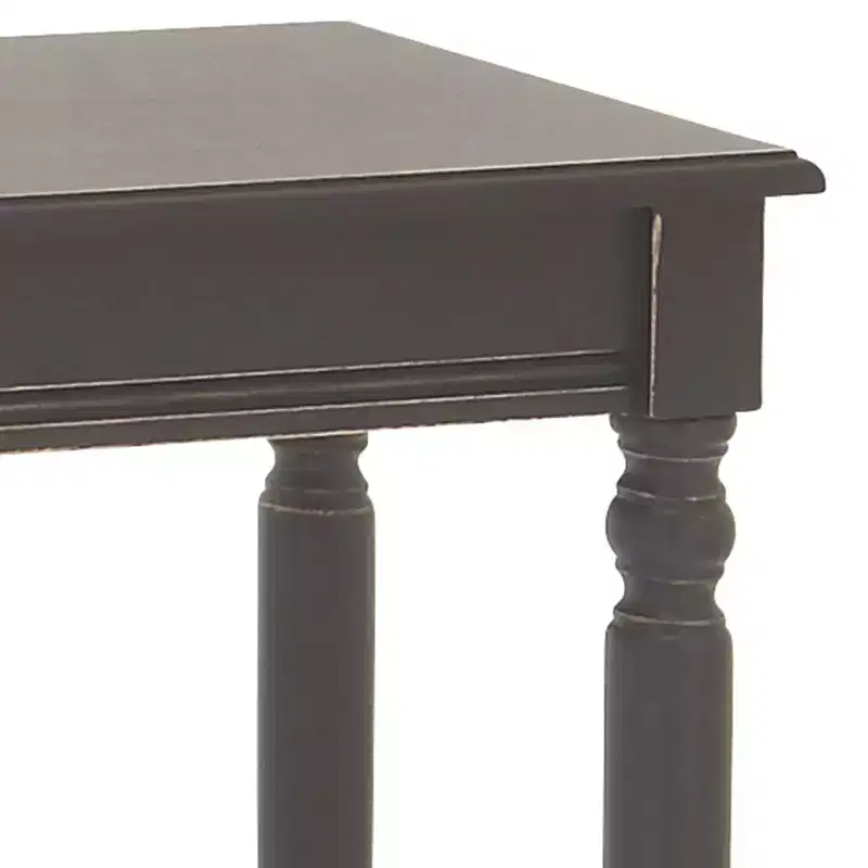 Wood Traditional Rectangular Console Table Black - Olivia & May