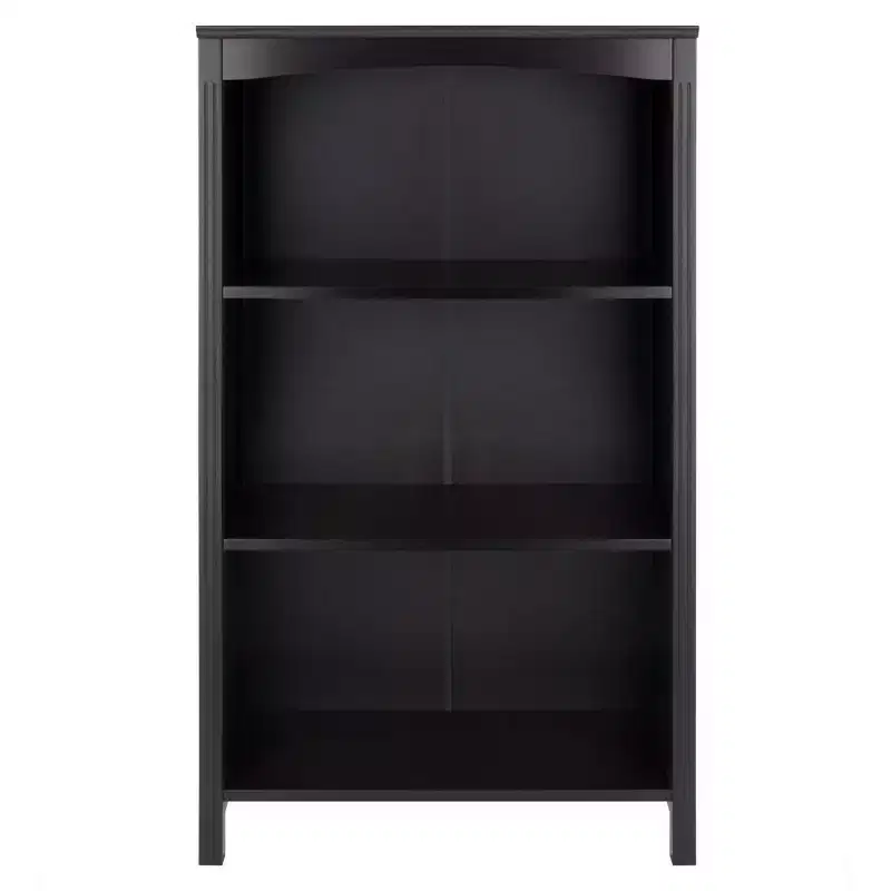 42.99" Terrace 4 Tier Bookshelf Espresso Brown - Winsome: Mid-Century Modern, Fixed Shelves