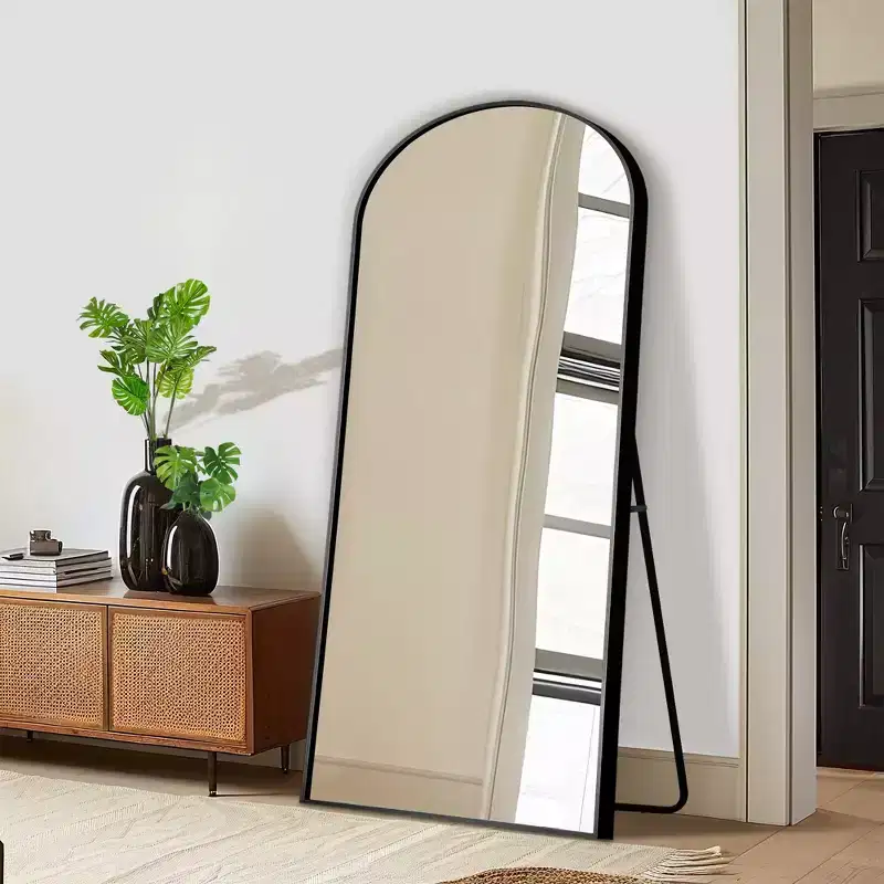 71 x 32 Full-Length Mirror featuring a Right-Angled Arch and a Slim Aluminum Alloy Frame
