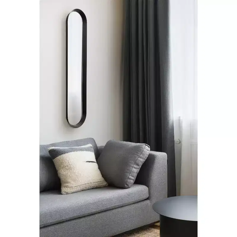 Metal Frame Capsule Wall Mirror, 9.25