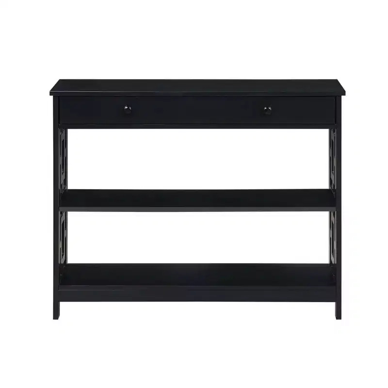 Town Square 1 Drawer Console Table with Shelves - Breighton Home
