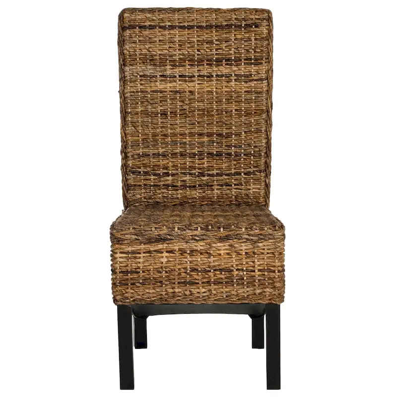 Set of 2 Natural Wicker Dining Chairs 19