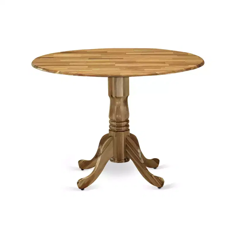Black / Natural / Walnut Drop-Leaf Dining Table – Seats up to 4