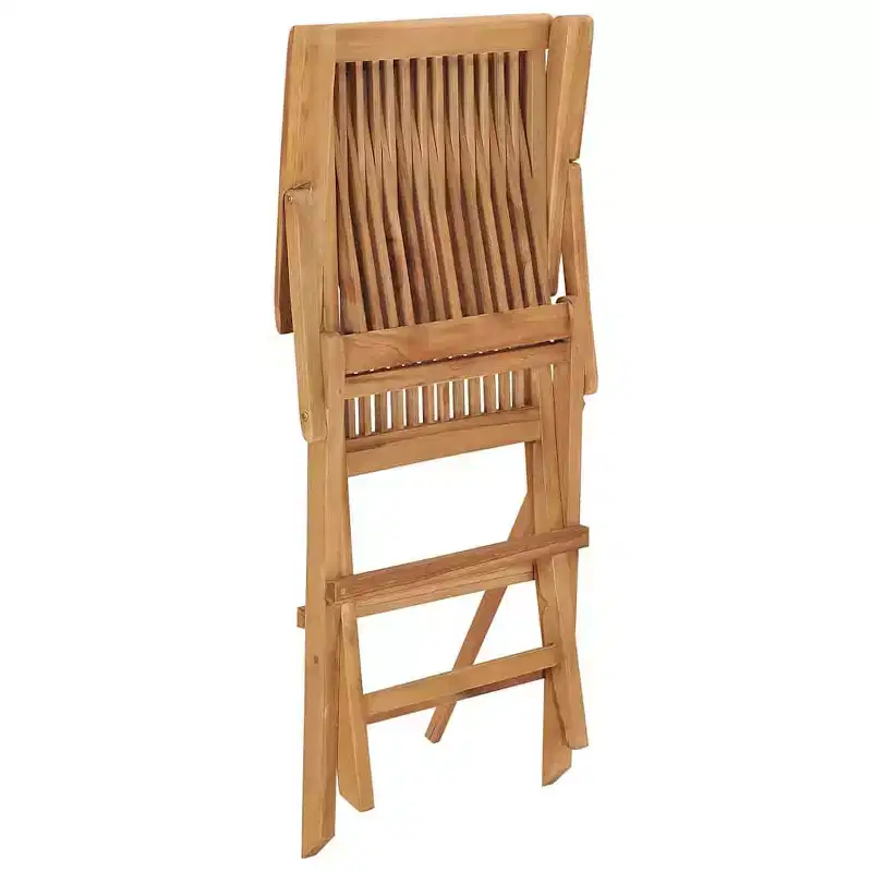 vidaXL Garden Chair Set of 6 Teak Solid teak wood Standard Foldable