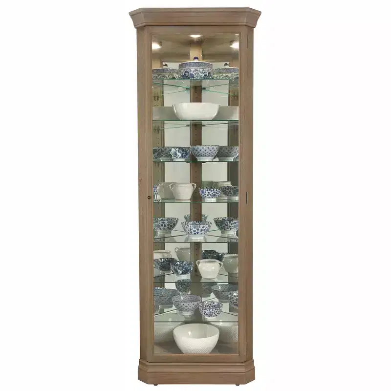 Howard Miller 680643 Delia Iii Curio Cabinet 680643 Aged Grey