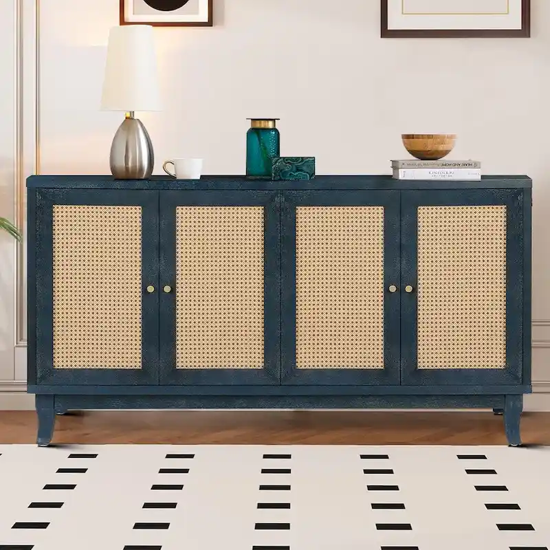 Modern Farmhouse Style Horizontal Sideboard with Two Cabinets