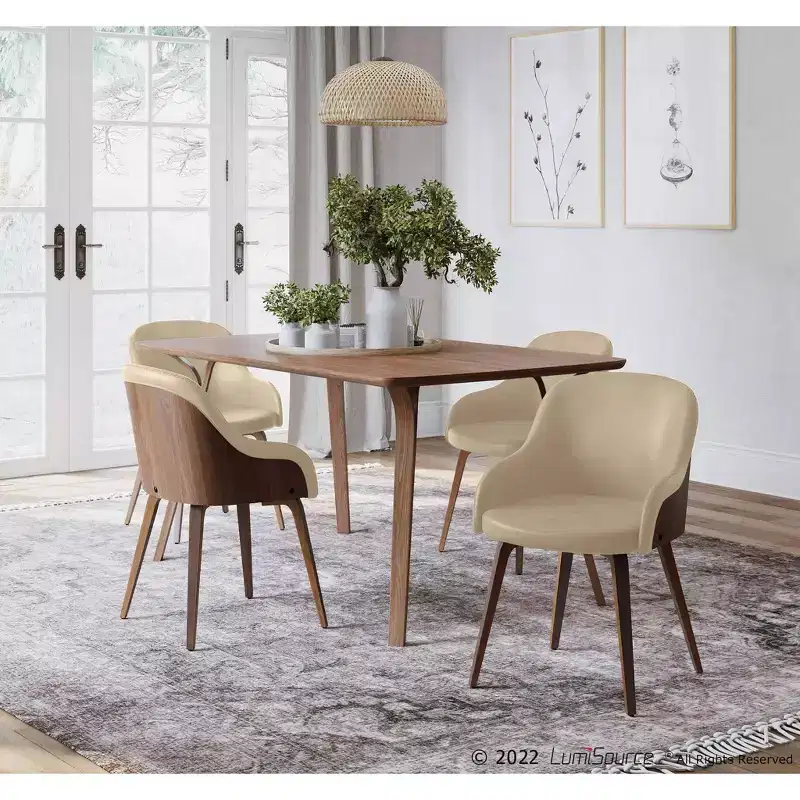 Bacci Mid Century Modern Dining Accent Chair - Lumisource