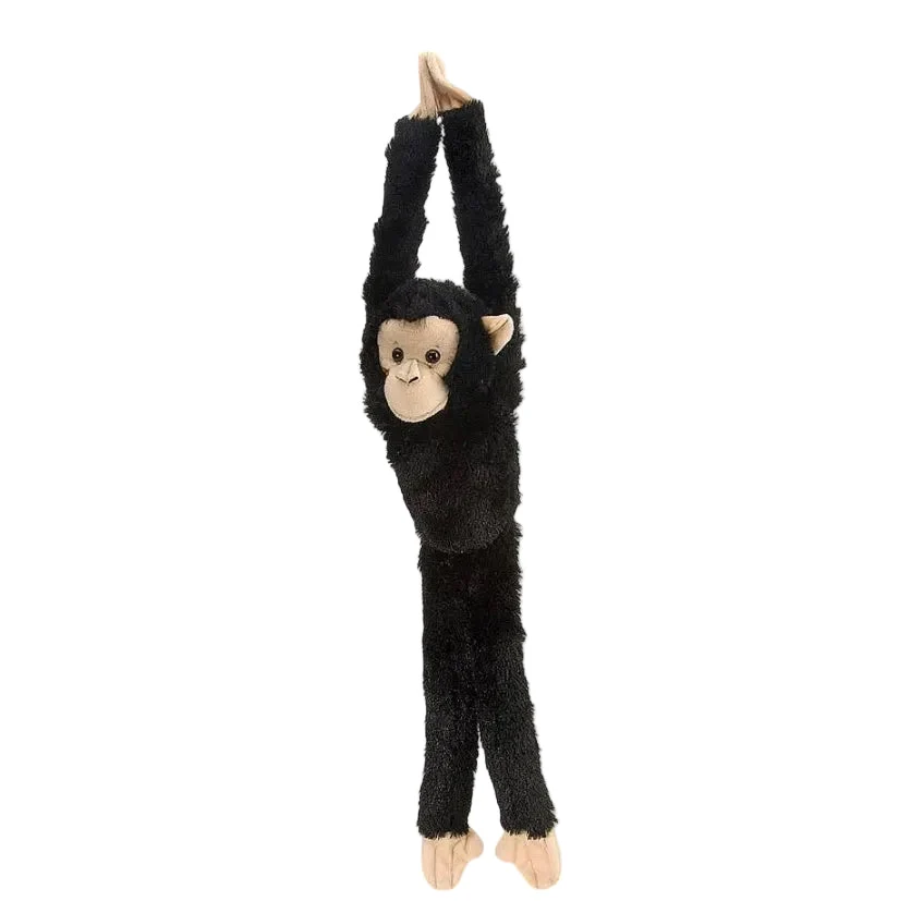 Hanging Chimpanzee Plush Stuffed Animal Toy with Long Arms Black