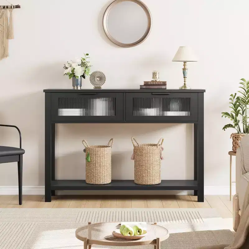 Rustic Farmhouse Console Table, 43