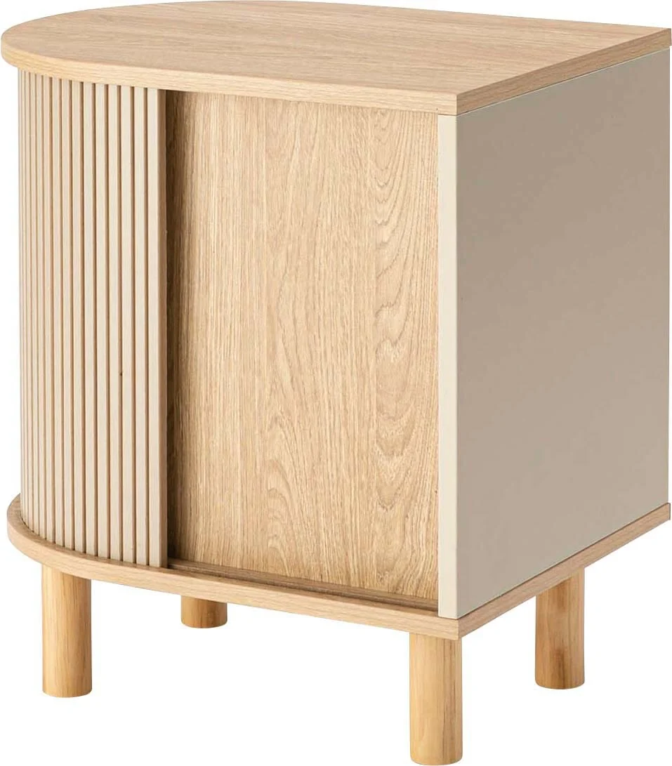 Beige Side Storage Cabinet