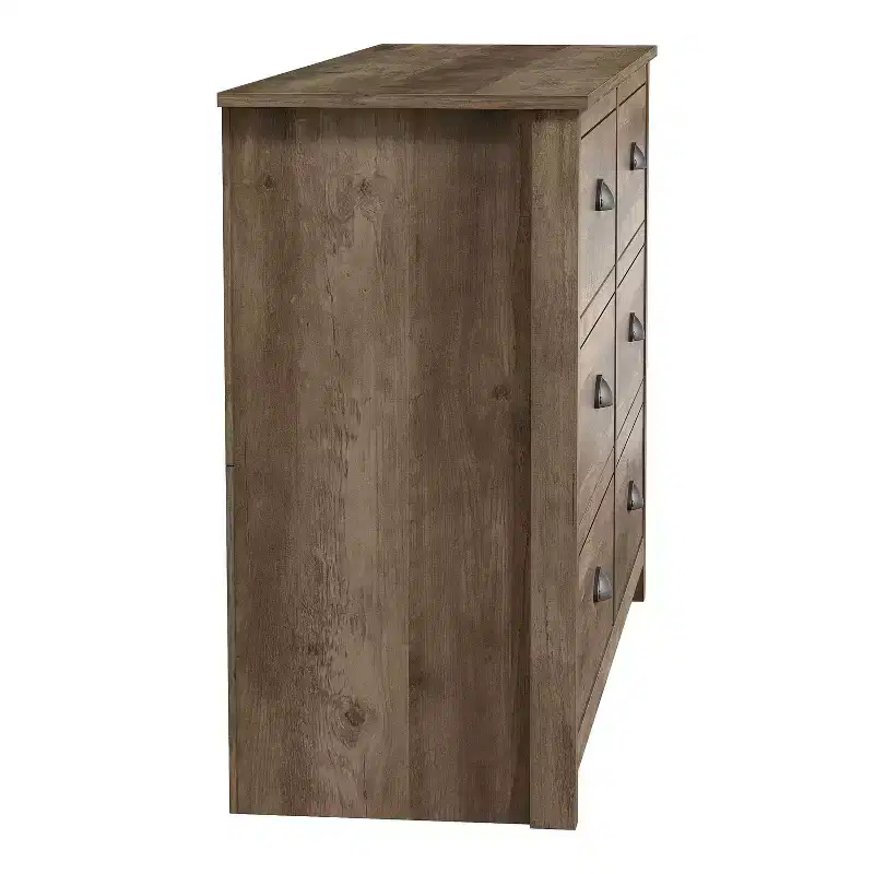 6-Drawer Dresser with Interlock System – Knotty Oak