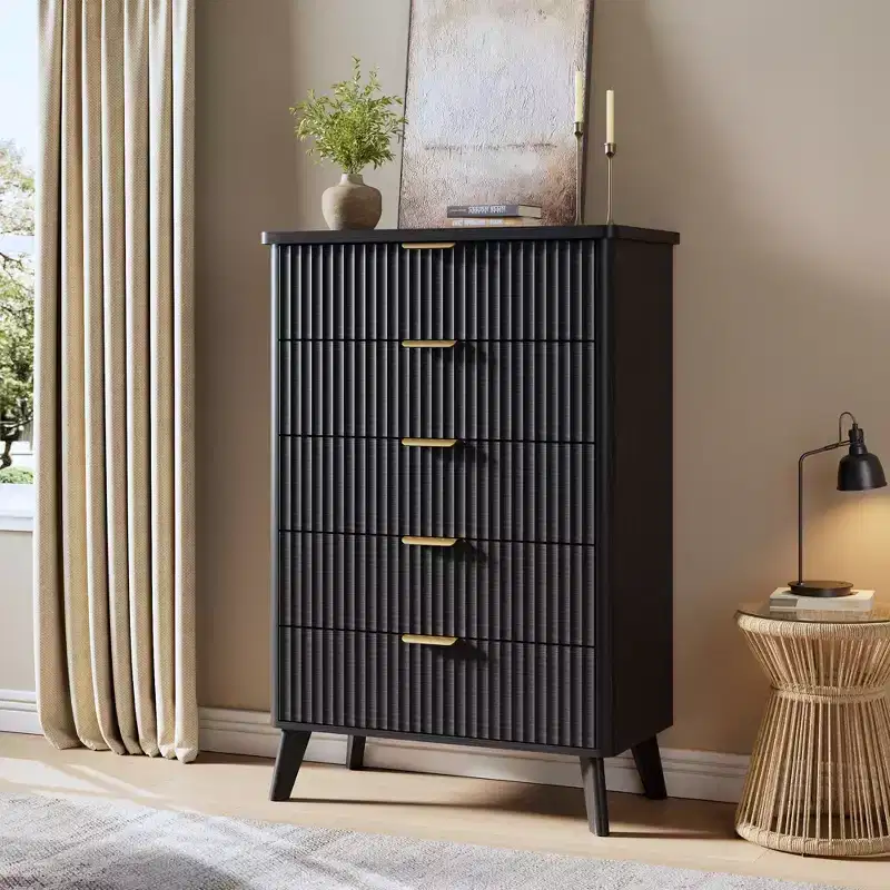 5-Drawer Fluted Dresser, 47.2