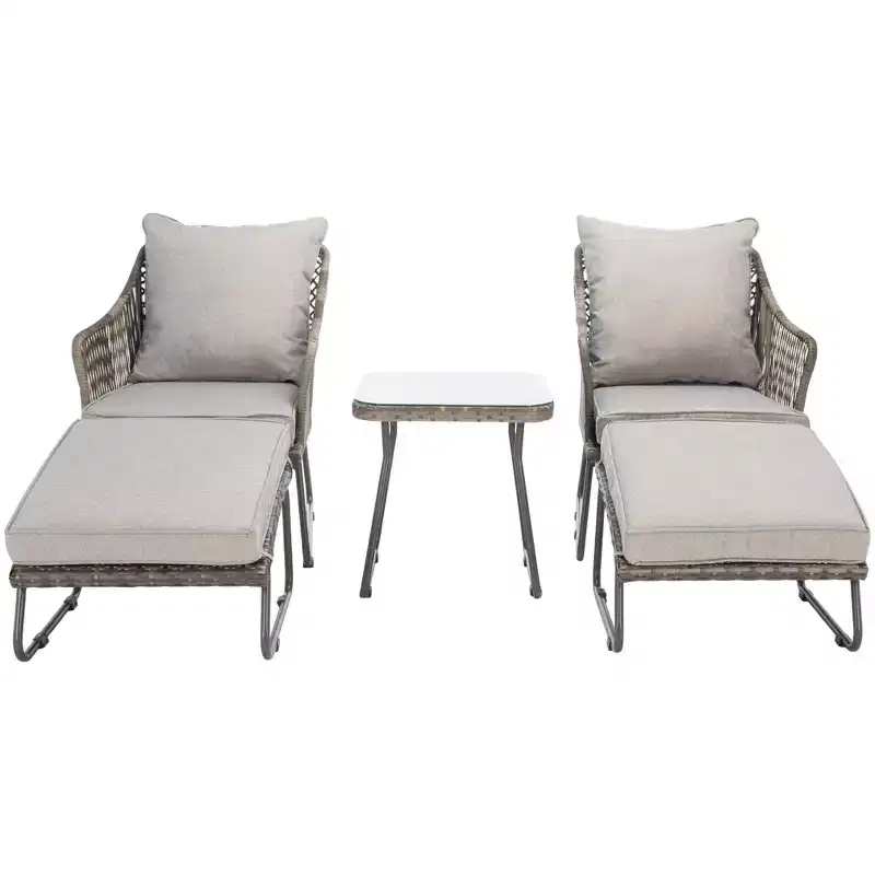 Narda 5 Piece Lounger Set - Indoor/Outdoor - PAT9018 - Safavieh