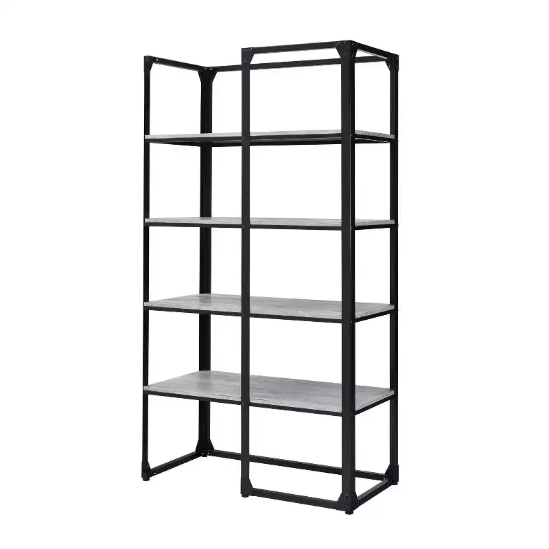 72.25" Havano 4 Shelf Open Industrial Bookcase: Steel Frame, MDF - HOMES: Inside + Out