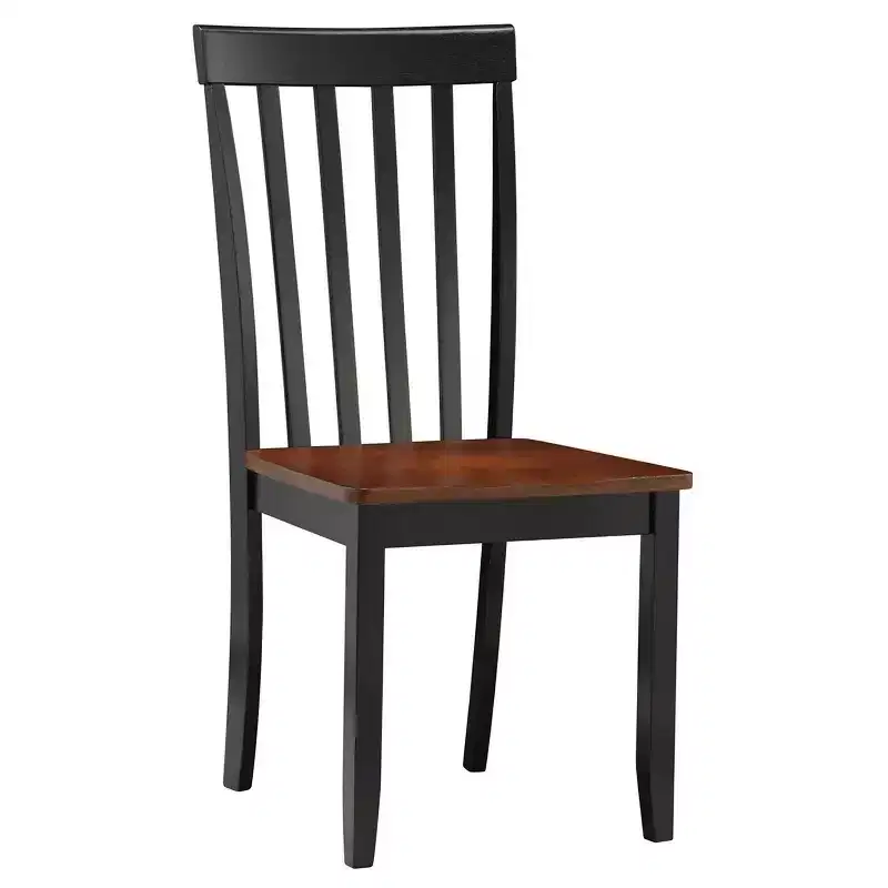 5pc Bloomington Dining Set Black And Cherry - Boraam: Traditional Style, Rubberwood Frame, Tapered Legs, Rectangle Table